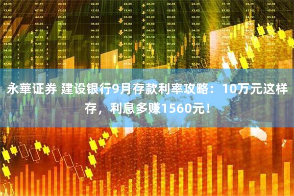 永華证券 建设银行9月存款利率攻略：10万元这样存，利息多赚1560元！