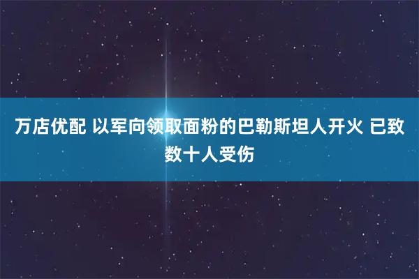 万店优配 以军向领取面粉的巴勒斯坦人开火 已致数十人受伤