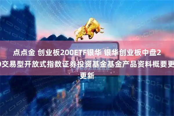 点点金 创业板200ETF银华 银华创业板中盘200交易型开放式指数证券投资基金基金产品资料概要更新